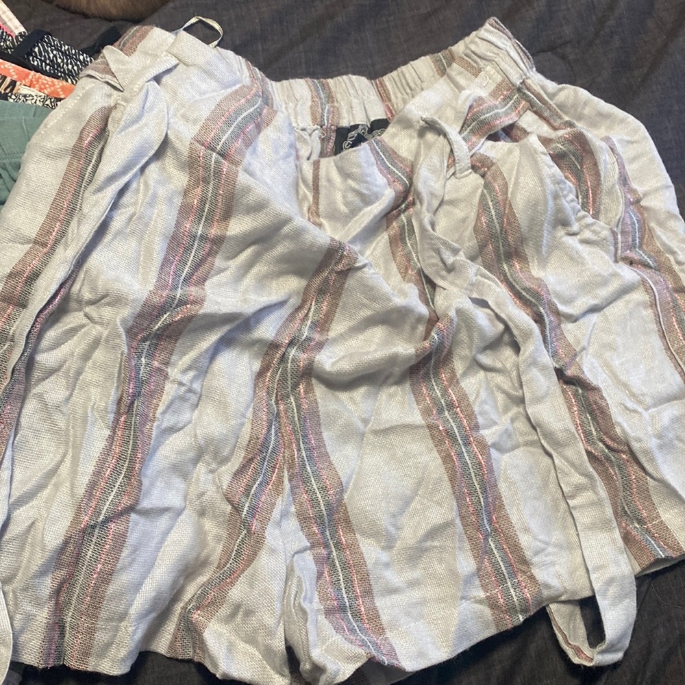 grey stripped dress shorts size medium